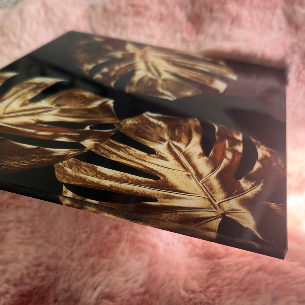 Acrylic 8.5x10 metallic gold Monstera Wall Art - Picture 8 of 8